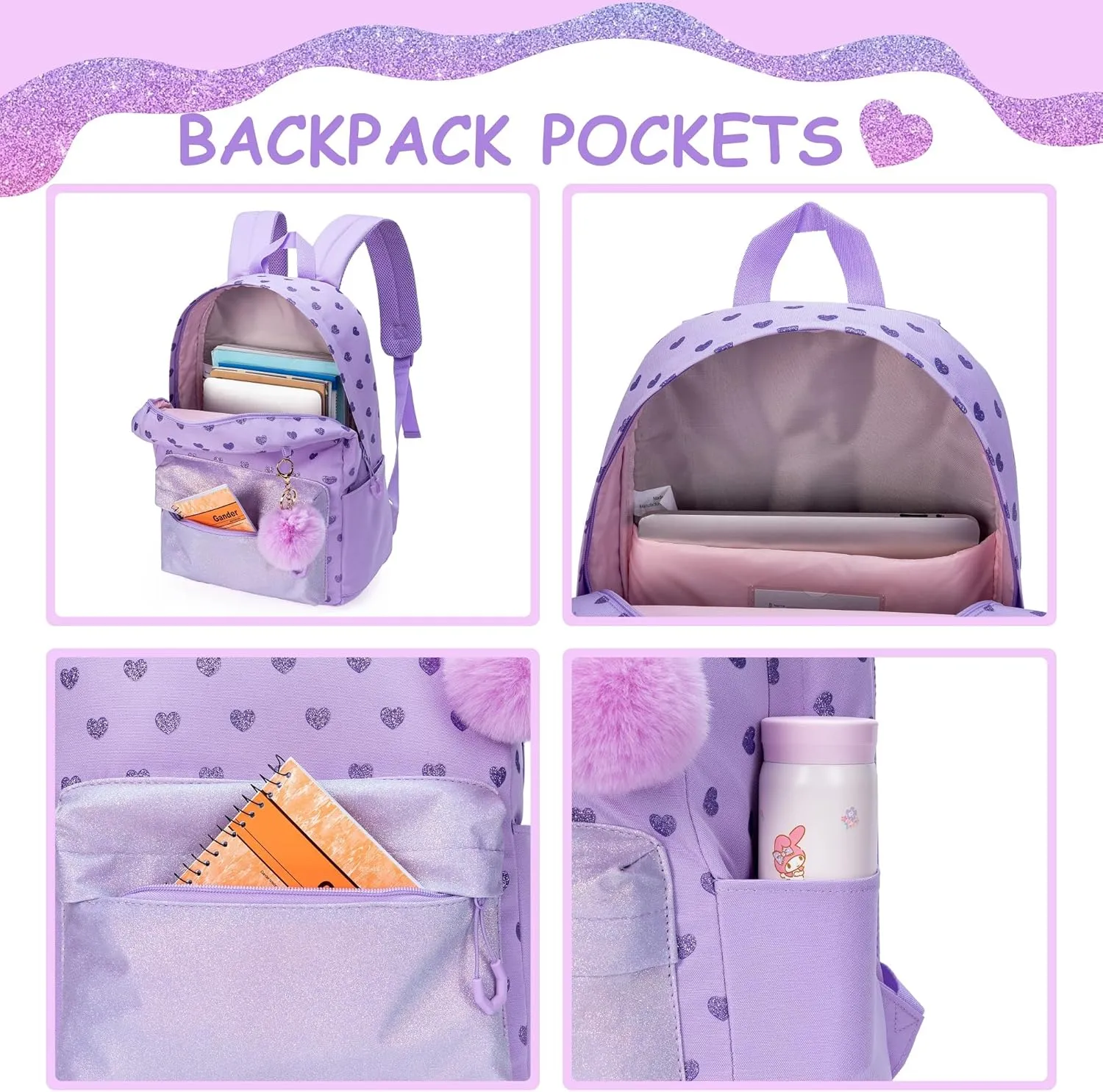 Backpacks for Girls Backpack Kids Travel Backpack School Bags for Girls Backpacks Ages 8-10 Bookbag
