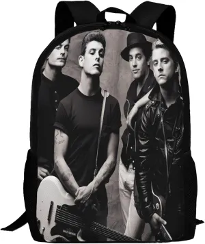 Backpacks Social Rock Distortion Band Double Shoulder Bag 15 Inchs Laptop Backpack for Camping Travle Work Hiking Women Men Gifts