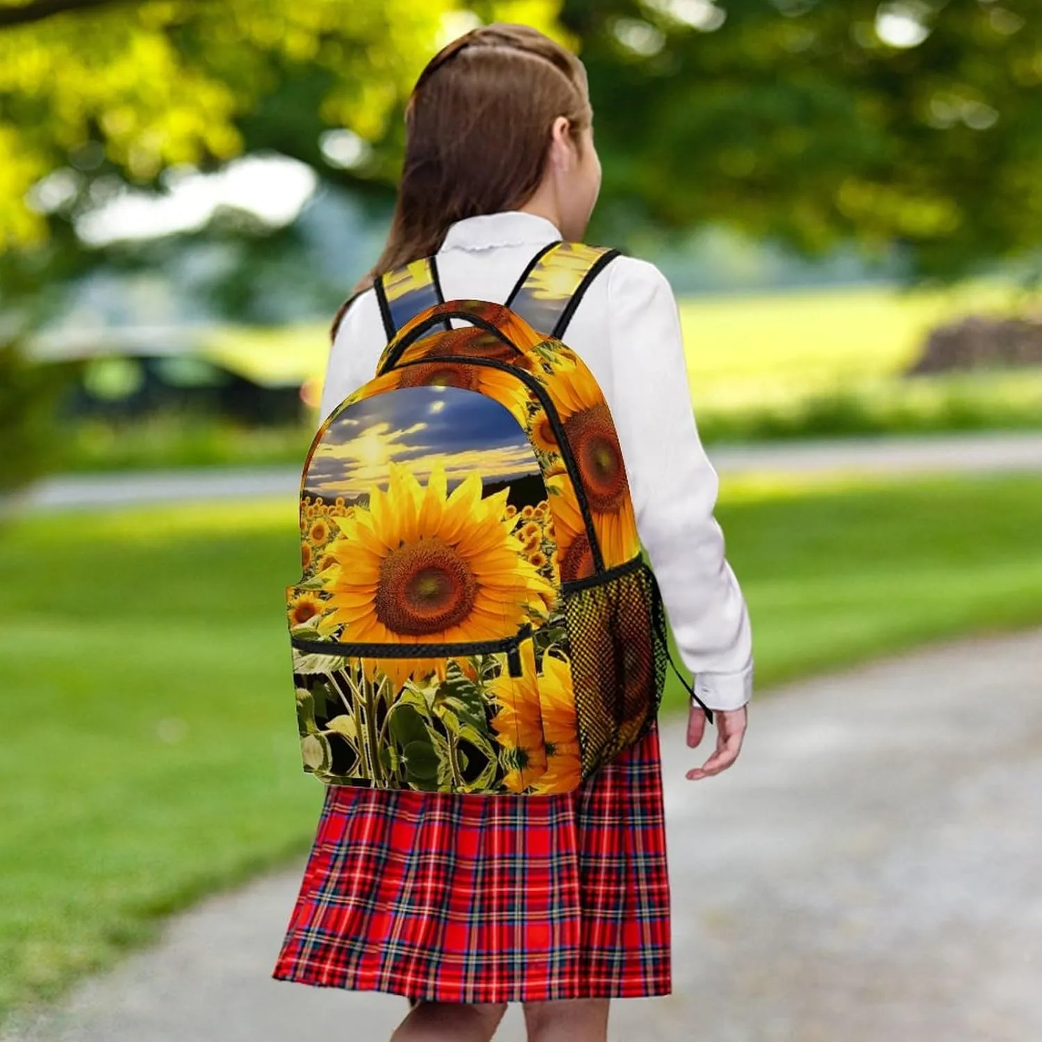 Backpacks Sunflowers Drawing Travel Bag Laptop Backpack Casual Daypack for Weekender Business Hiking