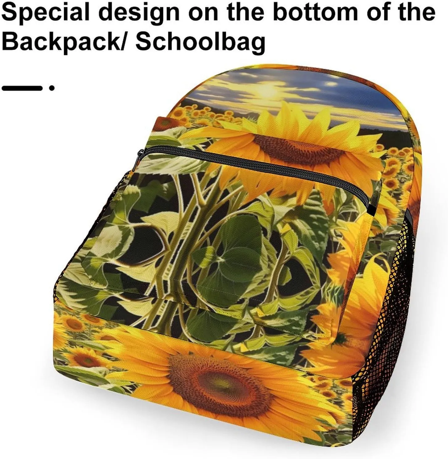 Backpacks Sunflowers Drawing Travel Bag Laptop Backpack Casual Daypack for Weekender Business Hiking