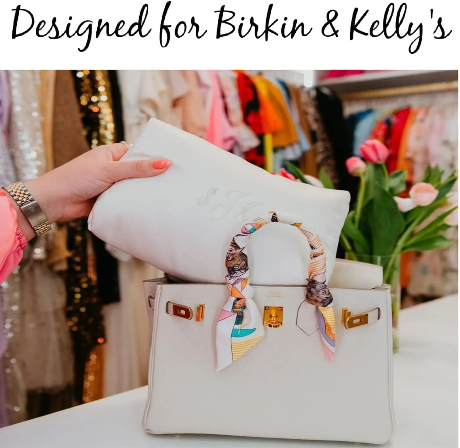 Bag Fillers for Kelly and Birkin Handbags | Triangle Purse Insert Pillows | Cushioned Shaper Inserts