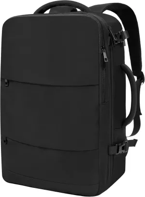 BAGAIL Travel Laptop Backpack, Carry on with USB Port, Luggage Bag for Holiday-Black