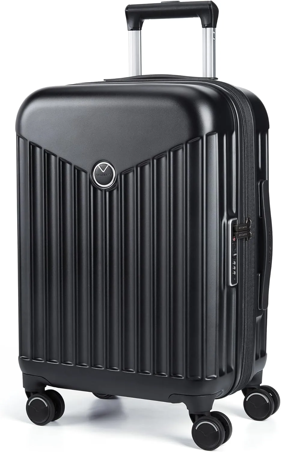 BAGSMART Hardside Expandable Luggage With Spinner Wheels, PC Lightweight Carry-On Luggage Airline Approved With TSA Lock, Durable Women Travel Suitcase Carry On 20 Inch, Black