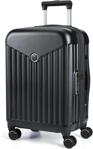 BAGSMART Hardside Expandable Luggage With Spinner Wheels, PC Lightweight Carry-On Luggage Airline Approved With TSA Lock, Durable Women Travel Suitcase Carry On 20 Inch, Black