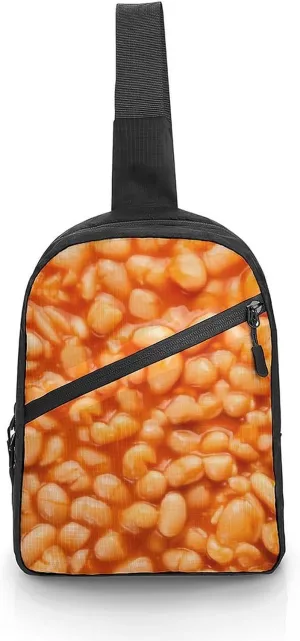 Baked Beans Folding Chest Bag with Multiple Pockets Lightweight And Durable Design