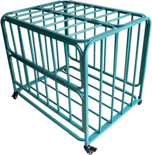 Ball Storage Cart，Rolling Sports Ball Cart， Lockable Foldable Ball Cart Large Rolling Organizer Balls Cage on Wheels(30 Balls)
