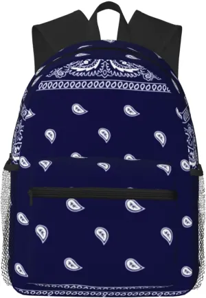 Bandana True Blue Lightweight Packable Backpack Travel Casual Hiking Daypack Foldable Backpack For Men Women