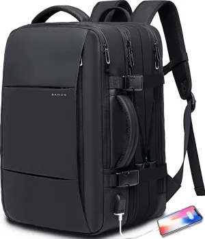 BANGE 35L Travel Backpack,Flight Approved Carry On Backpacks for International Travel Bag, Water Resistant Durable 17-inch Laptop Backpacks,Large Daypack Business Weekender Luggage Pack for Men Women
