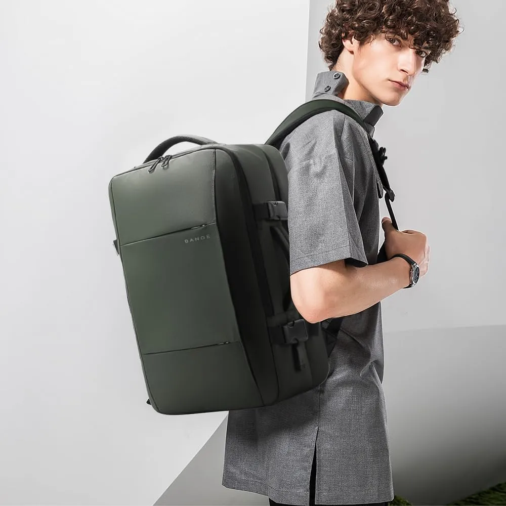 BANGE Laptop Travel Backpack for 17inch,Carry On Backpacks With Personal Item Size,Waterproof Business Work Hiking Casual Bag