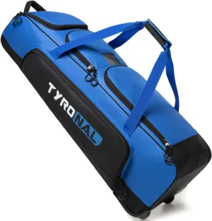 Baseball Bag with Wheels for 4 Bats,Soft Rolling Baseball Bag With Multi-Pockets, Fence Hook, Holds All Baseball Equipment.