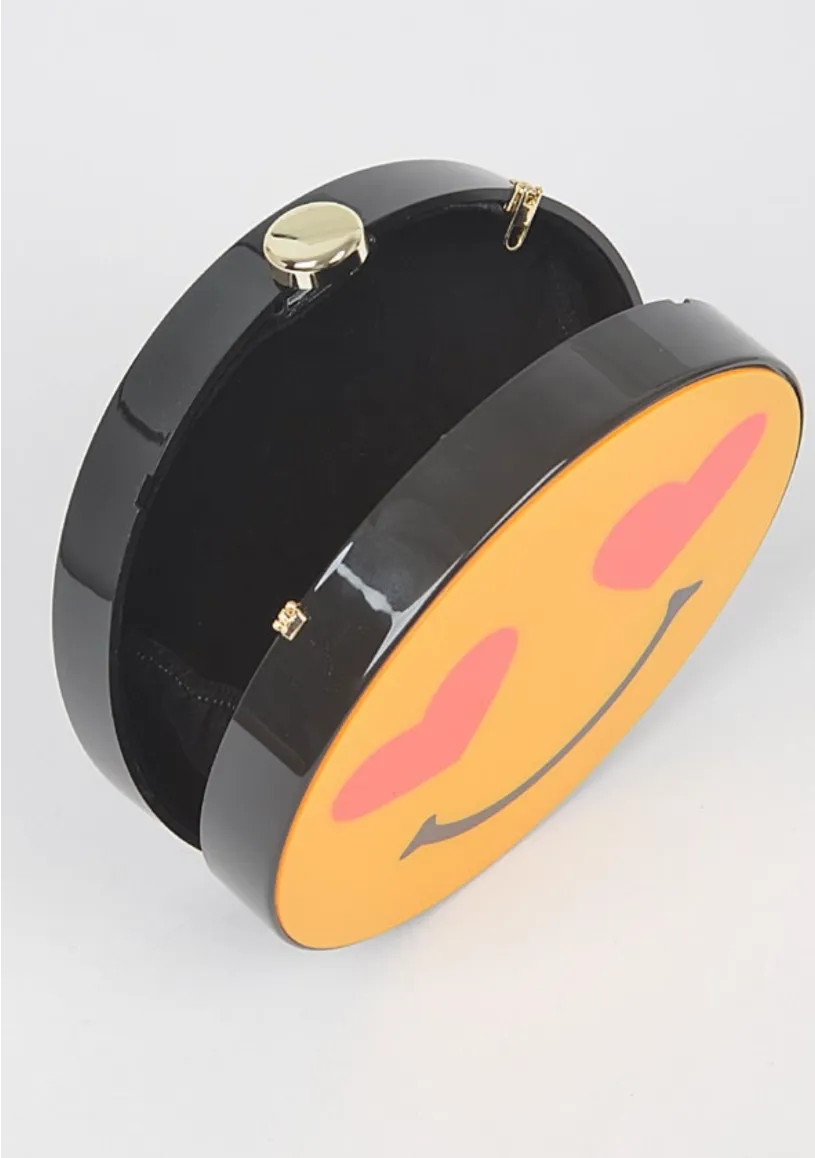 Be Happy Smiley Face Clutch