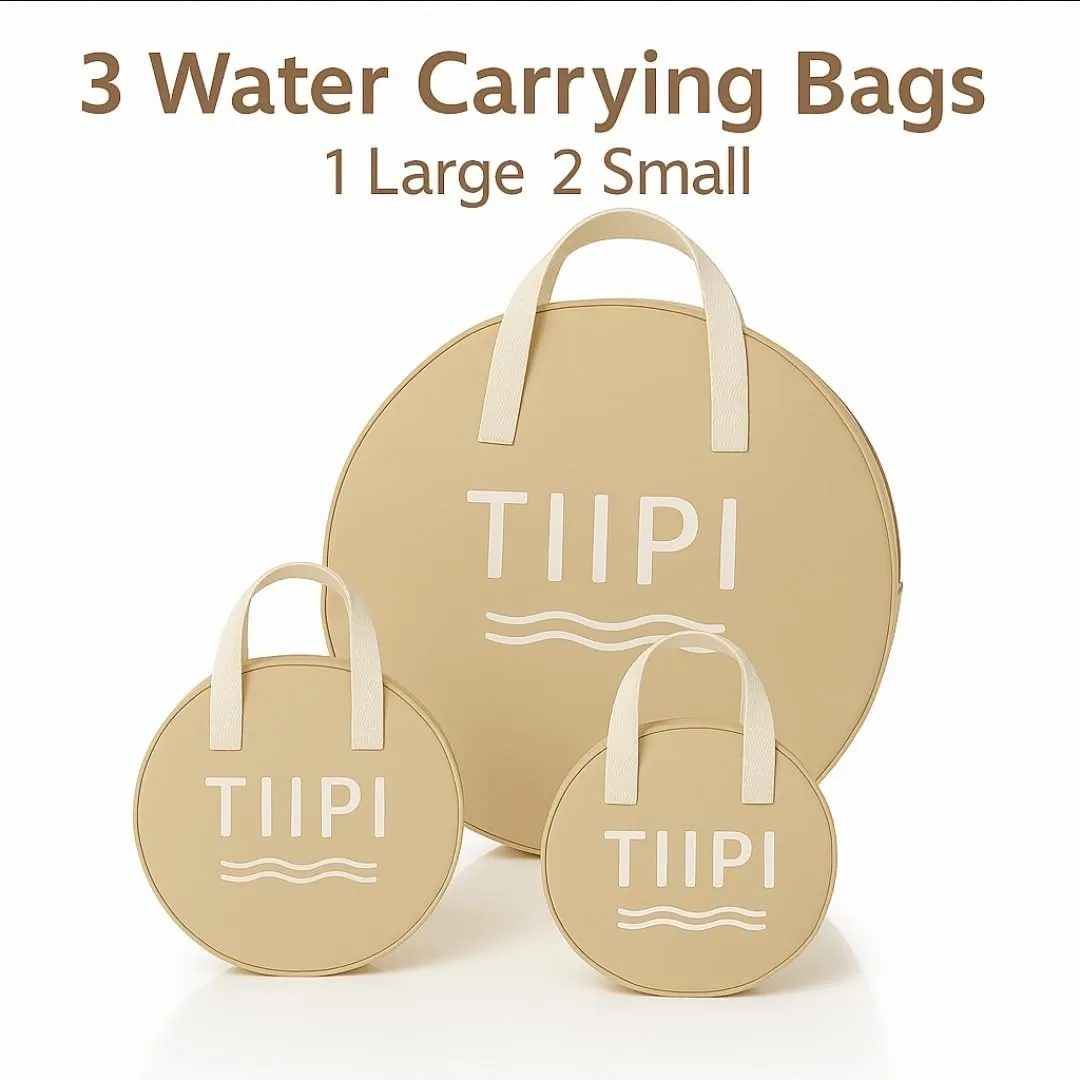 Beach Pool- Kiddie Pool - 3 Water Filling Bags- 1 Large and 2 Small- Todler Baby Beach Pool- Beach Toys (Sand)