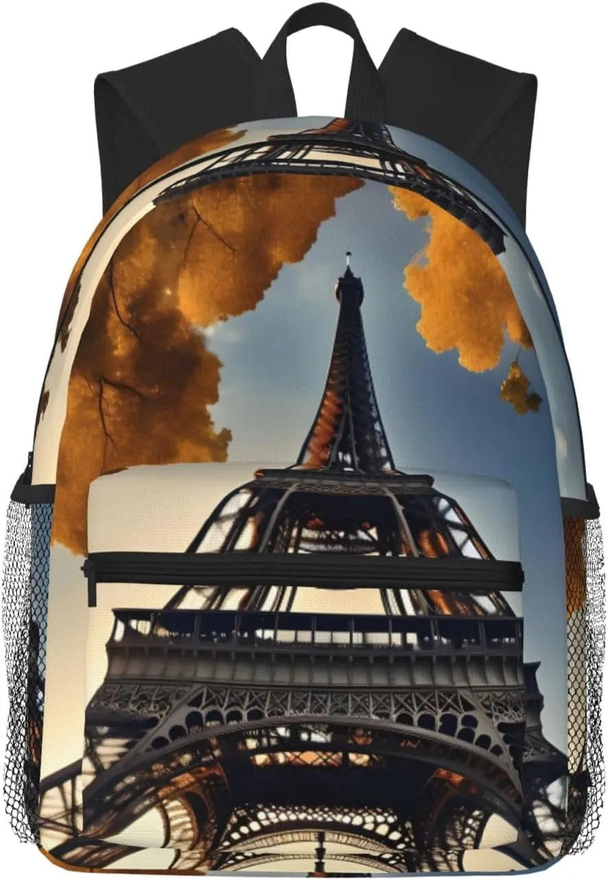 Beautiful Eiffel Tower Paris print Lightweight and comfortable backpack Casual Laptop Backpack for Travel Hiking