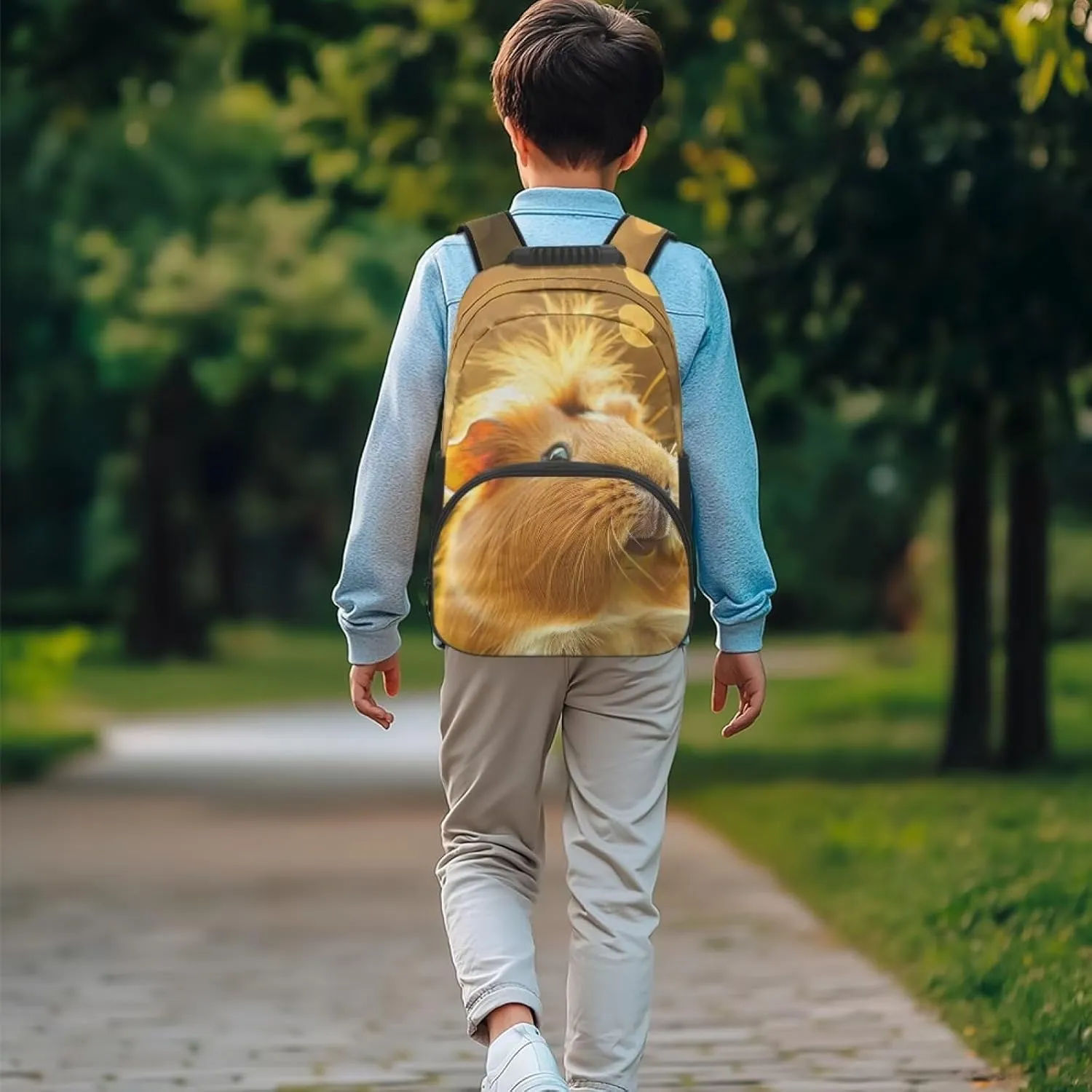 Beauty Collector Hamster Sunshine Backpacks Travel Laptop School Book Bag for Teens Kids