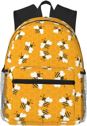 Bee With Honey Lightweight Packable Backpack Travel Casual Hiking Daypack Foldable Backpack For Men Women