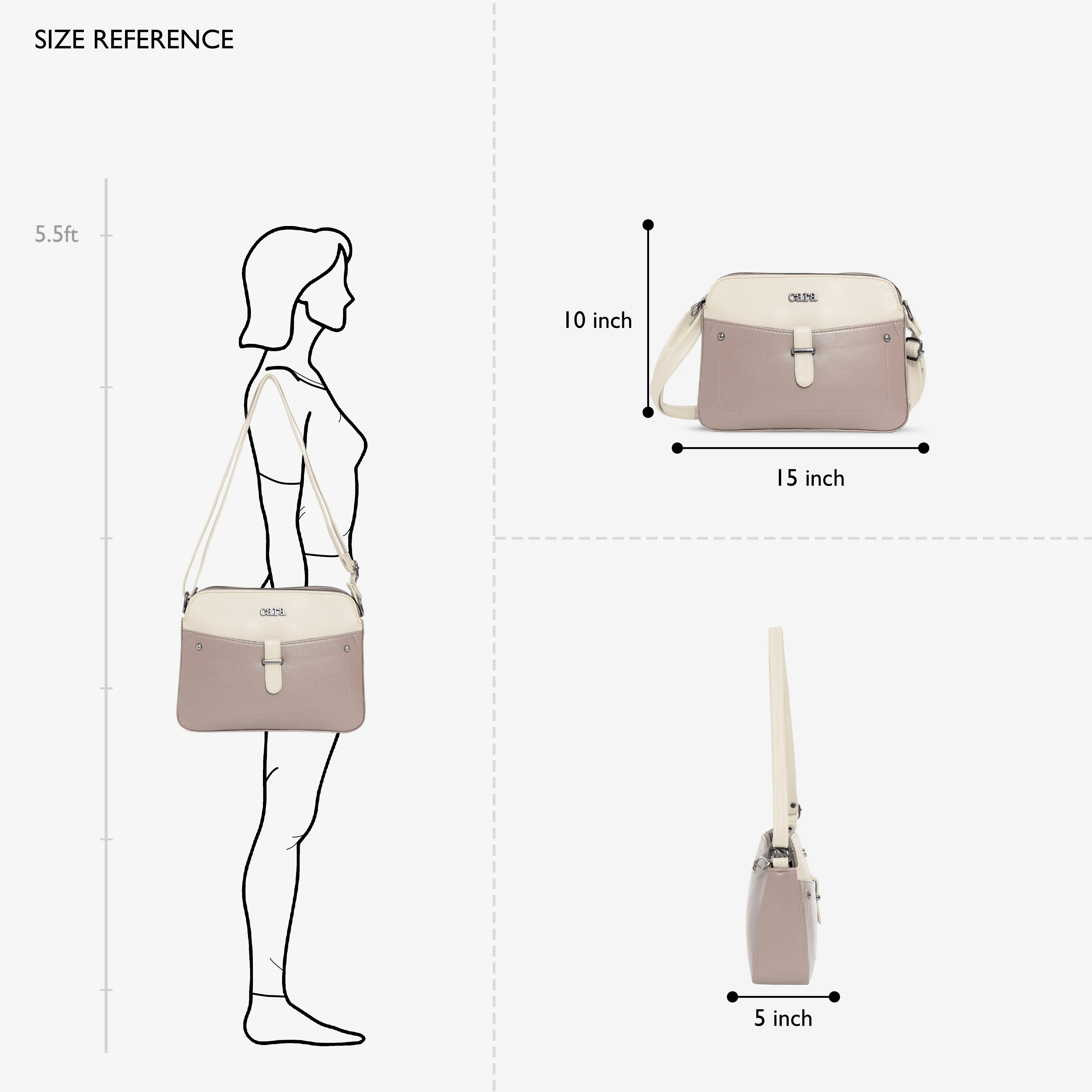 Beige Chic Crossbody Charm  | Cara