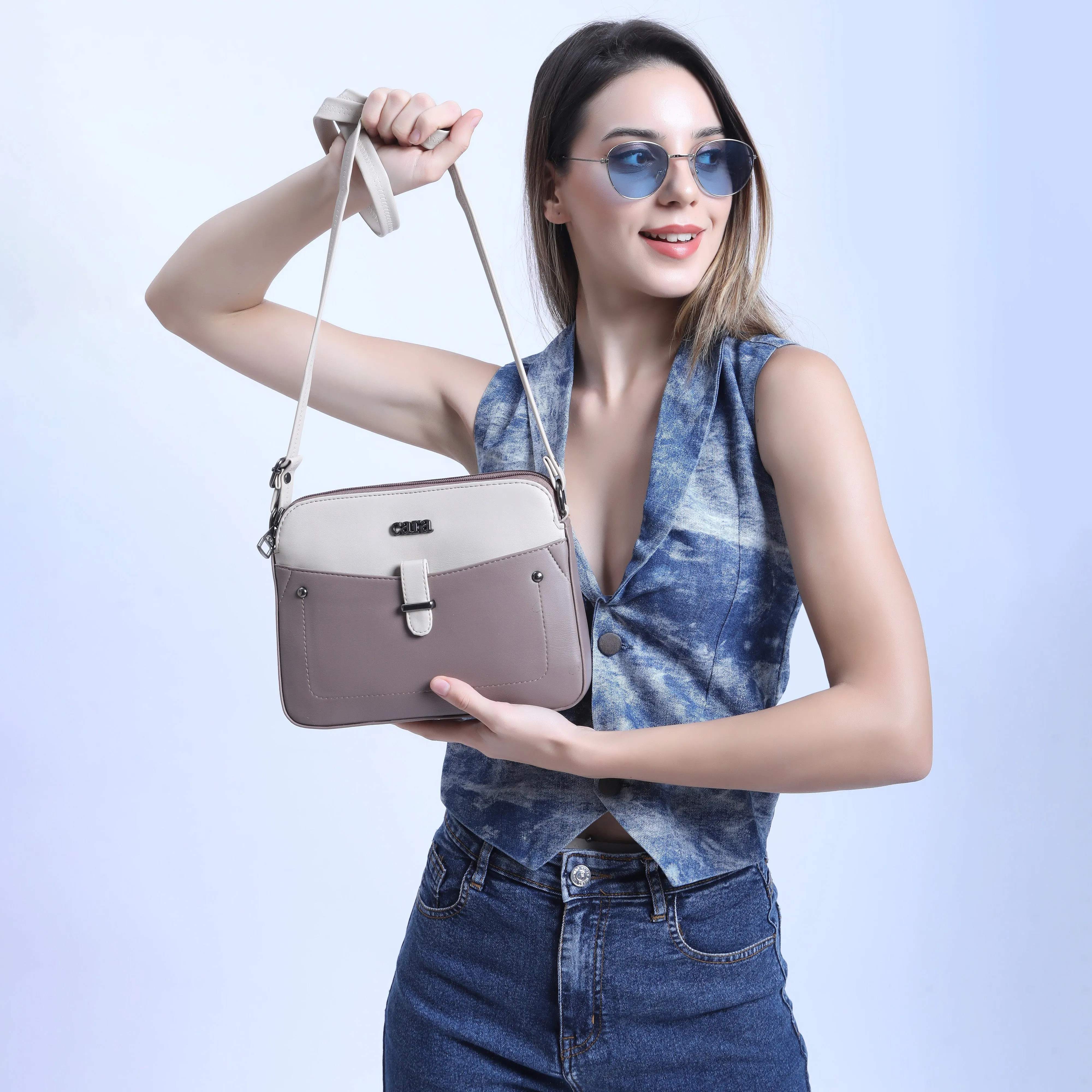 Beige Chic Crossbody Charm  | Cara