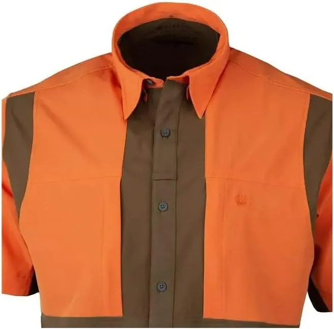 Beretta Men's TKAD Flex Breathable Lightweight Button-Down Outdoor Casual Active Tactical Short Sleeve T-Shirt
