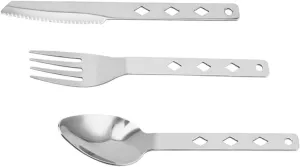 BESPORTBLE 2 Sets Outdoor Cutlery Stainless Steel Forks Spoons Lightweight Tableware for Bbq Hiking Picnic