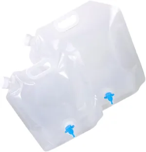 BESPORTBLE Camping Water Containers 2 Pack Collapsible Water Storage Bags Large Capacity Foldable for Easy Carrying Storage