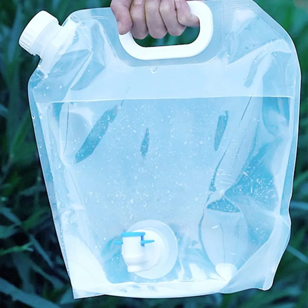 BESPORTBLE Camping Water Containers 2 Pack Collapsible Water Storage Bags Large Capacity Foldable for Easy Carrying Storage