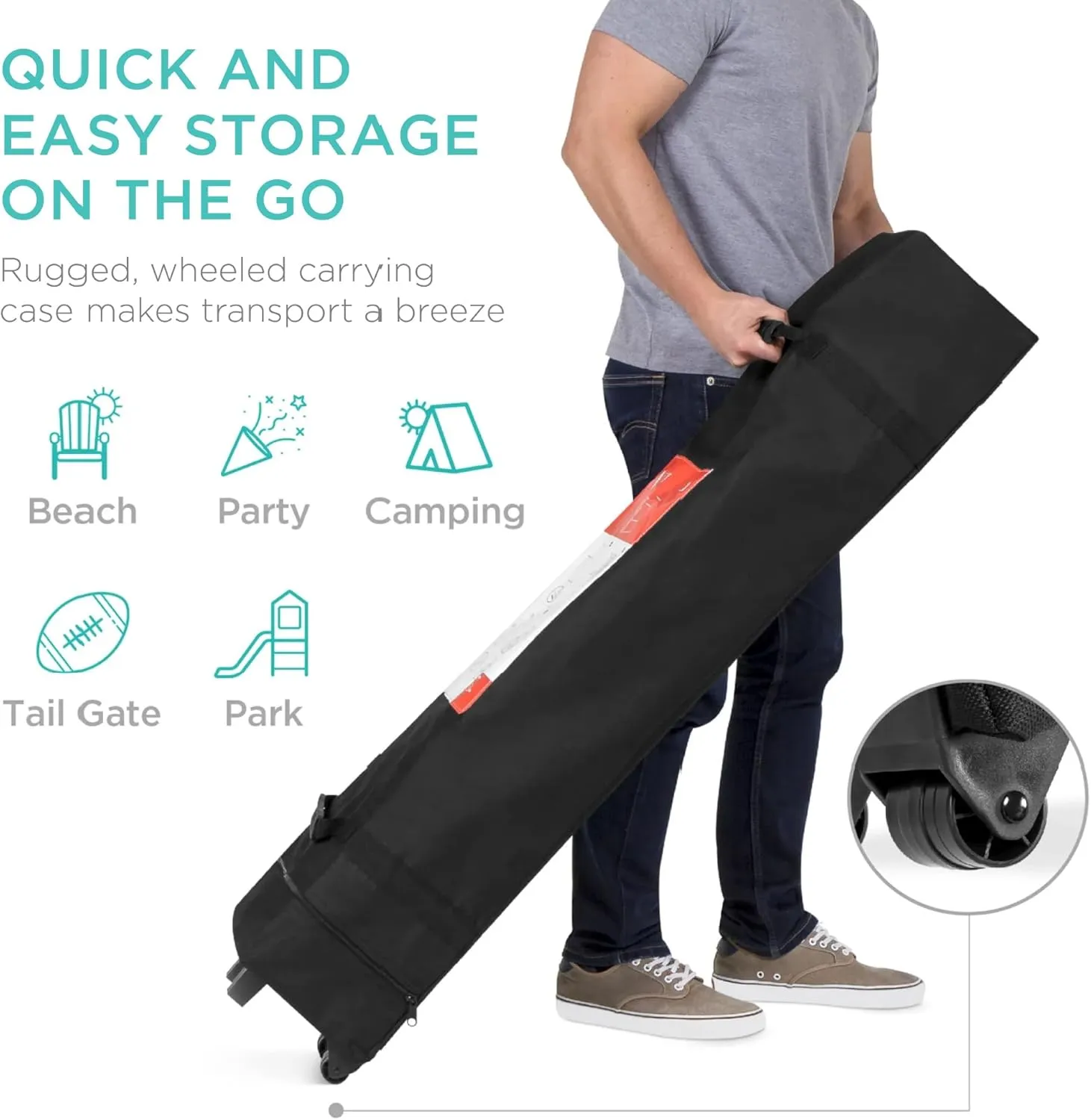 Best Choice Products 12x12ft 1-Person Setup Pop Up Canopy Tent Instant Portable Shelter w/ 1-Button Push, Case, 4 Weight Bags - Marigold