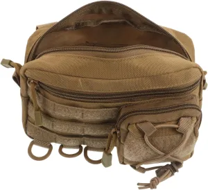 BESTonZON Outdoor Travel Organizer Pouch for Camping Hiking and Survival Durable and Lightweight First Aid Carrying Case with Modular Compartments