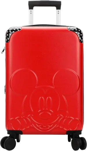 Bioworld Disney Mickey Mouse Red 20" Adult Hardside Rolling Luggage