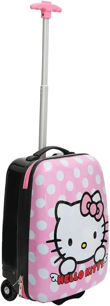 Bioworld Hello Kitty 16 Inch Telescopic Youth Carry-on Luggage Suitcase