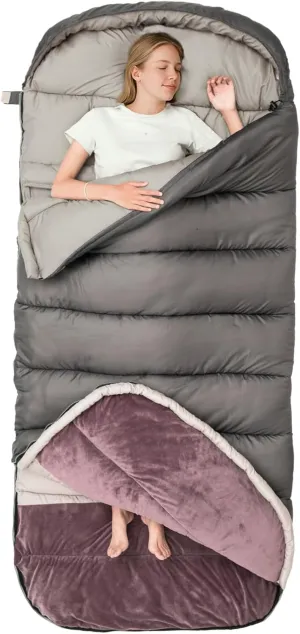 BISINNA 0 Degree Sleeping Bag XL for Adults Cold Weather Sleeping Bags Winter Big and Tall Large Sleeping Bags Zero Degree Camping