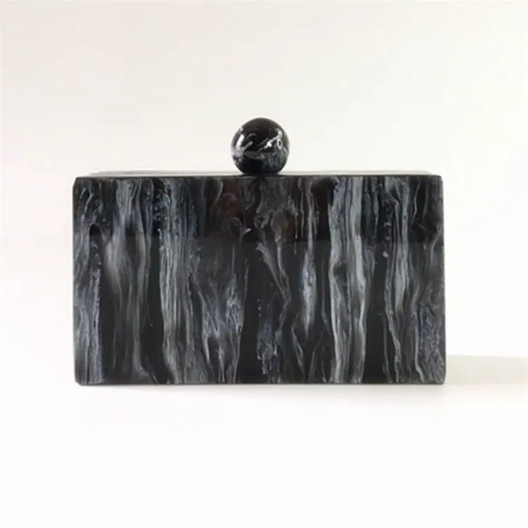 Black Acrylic Evening Clutch Bags