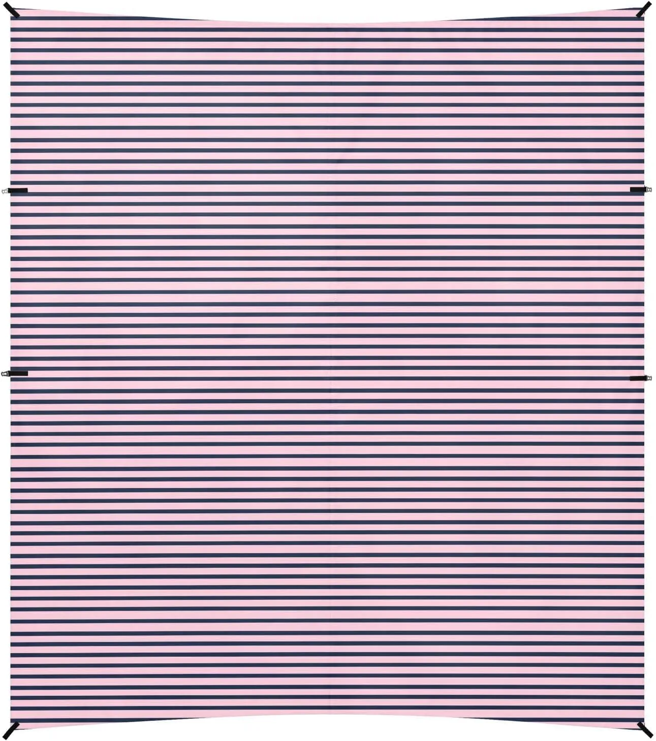 Black and Lavender Stripes Foldable Beach Cabana UPF50  Protection Easy Setup Portable Sunshade with Sand Shovel for Family Trips, Picnics & Camping