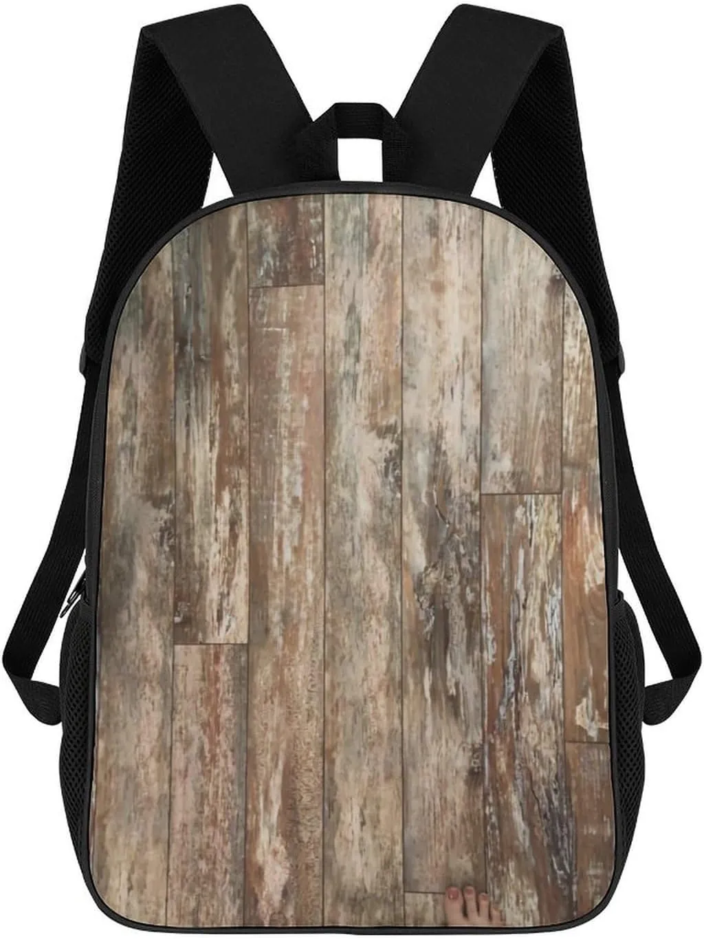 Black Bear Cabin Rustic Wood Backpack Lightweight Waterproof Backpacks Laptop Backpack for Unisex Casual Travel Daypacks Large Capacity