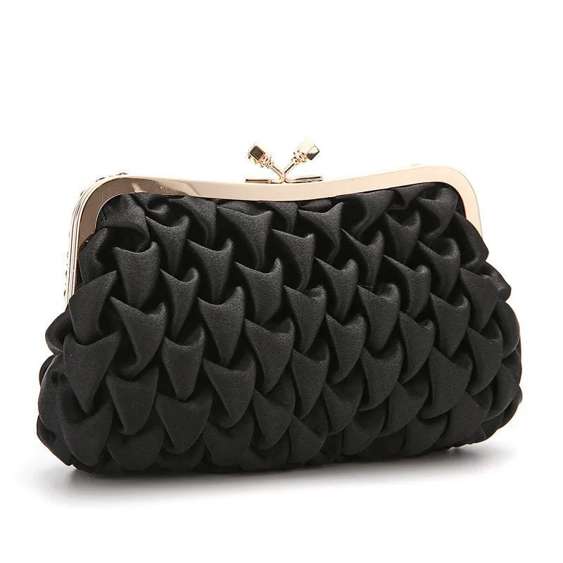 Black Premium Rhinestone Evening Party Purse