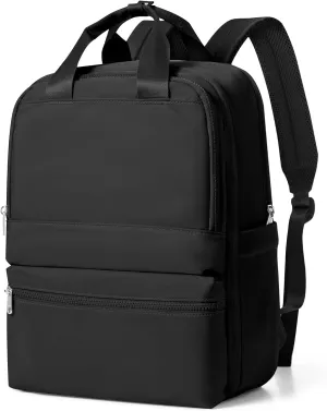 Black Small Travel Backpack For Women Carry On Backpack For Traveling On Airplane Laptop Work Teacher Backpacks For Men Personal Item Travel Bag