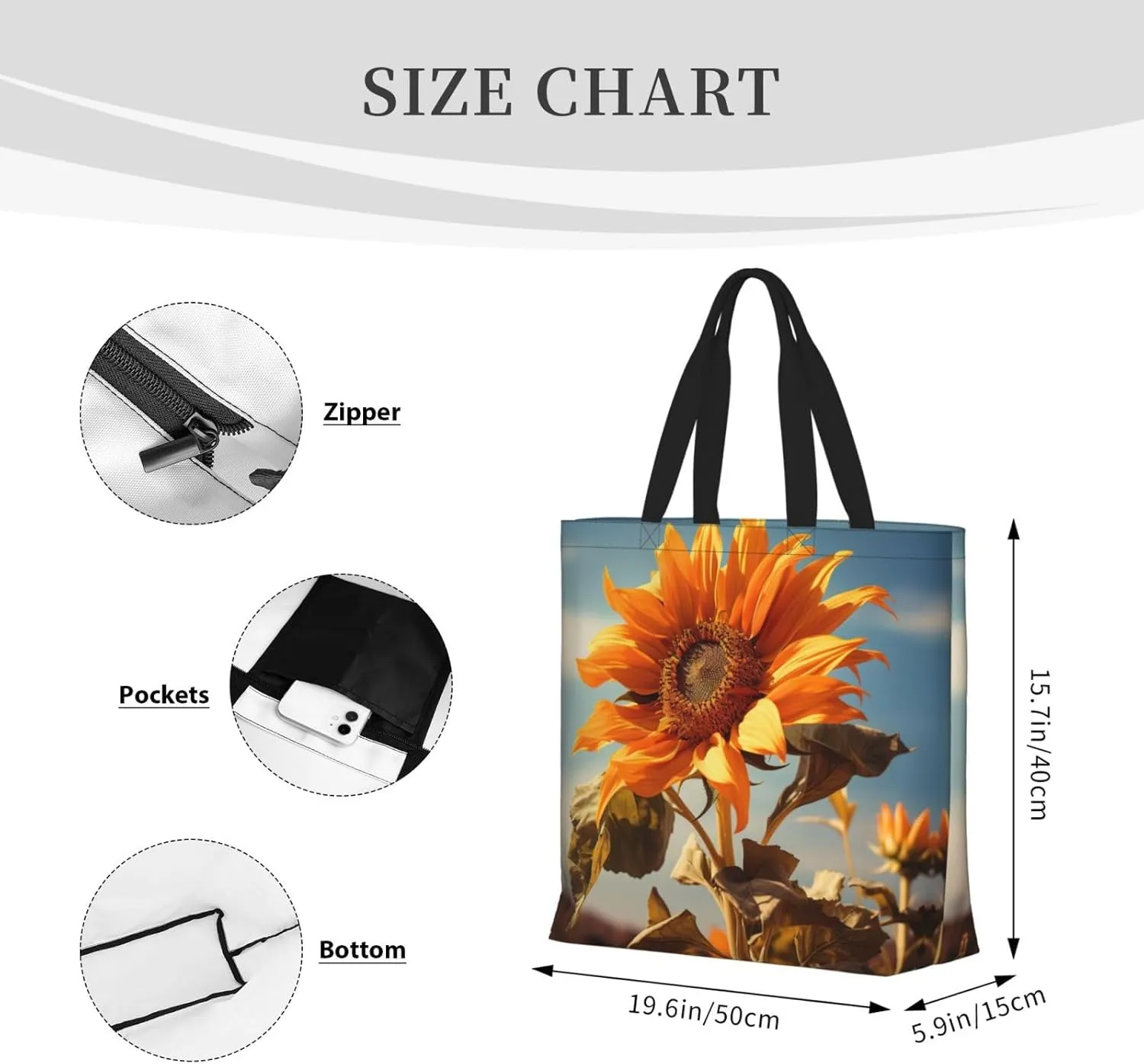 Black White Polka Dots Pattern Print Tote Bag Casual Shoulder Bag Handbag Reusable Shopping Travel Bag Gifts For Women