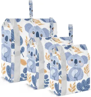 Blue Koala Travel Storage Bag with Lanyard - Portable Lightweight Classified Storage Bag with Zipper, Dust and Waterproof Travel Packing Cube for Suitcase,3 Pieces