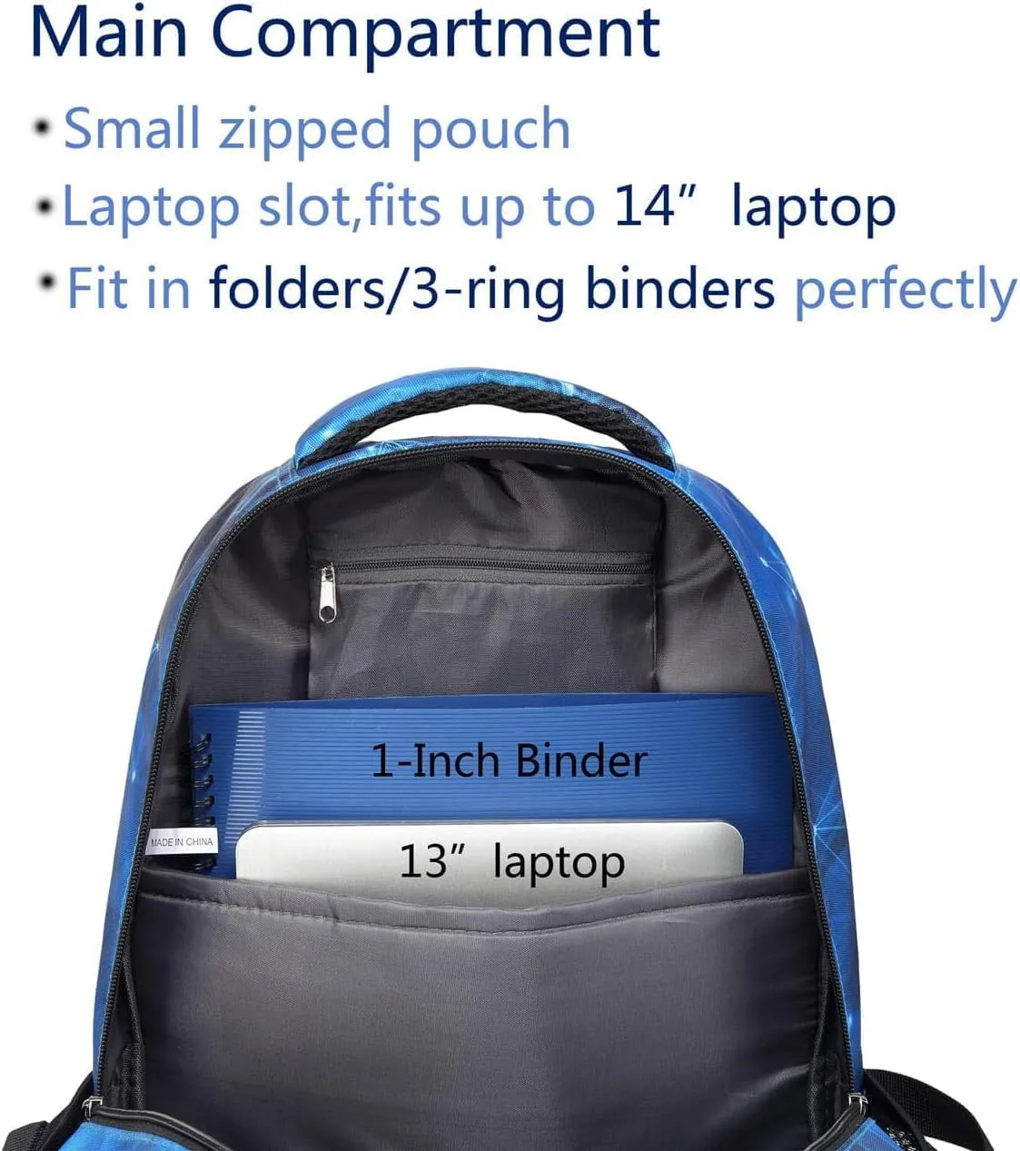 BLUEFAIRY Boys Backpacks Set with Lunch Bag for Kids Primary Elementary School Bags for Teens Middle Book Bags with Insulated Lunch Box for Adolescentes Back to School Travel Aged 8-10 Blue18