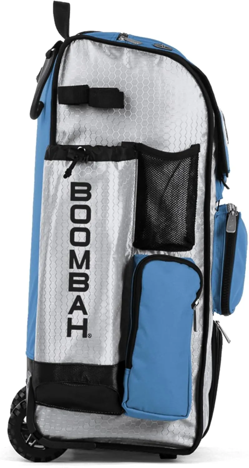Boombah Rolling Superpack Baseball/Softball Gear Bag - 23-1/2" x 13-1/2" x 9-1/2" - Multiple Colors - Telescopic Handle and Holds 4 Bats - Wheeled Version
