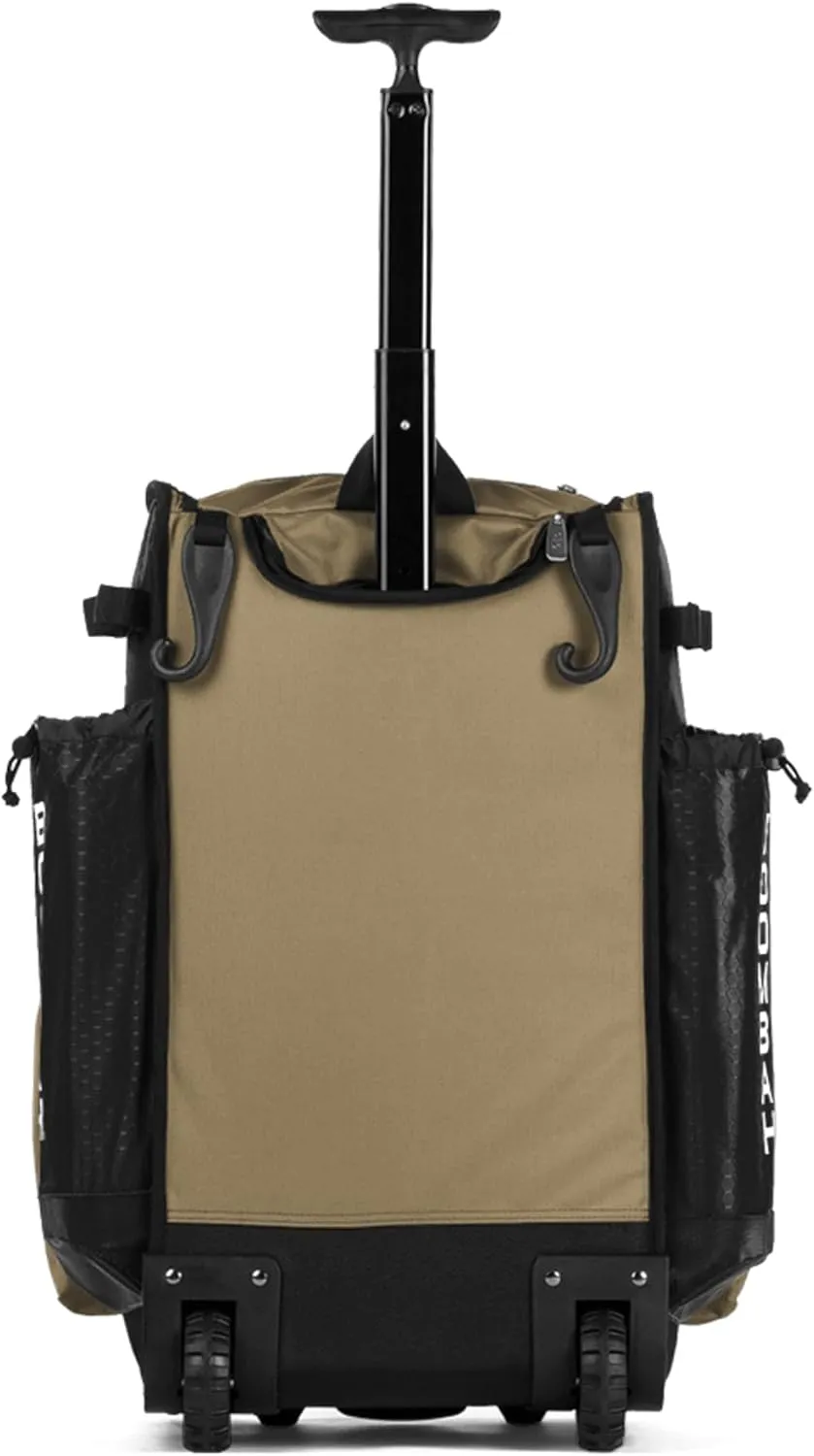 Boombah Rolling Superpack Baseball/Softball Gear Bag - 23-1/2" x 13-1/2" x 9-1/2" - Multiple Colors - Telescopic Handle and Holds 4 Bats - Wheeled Version