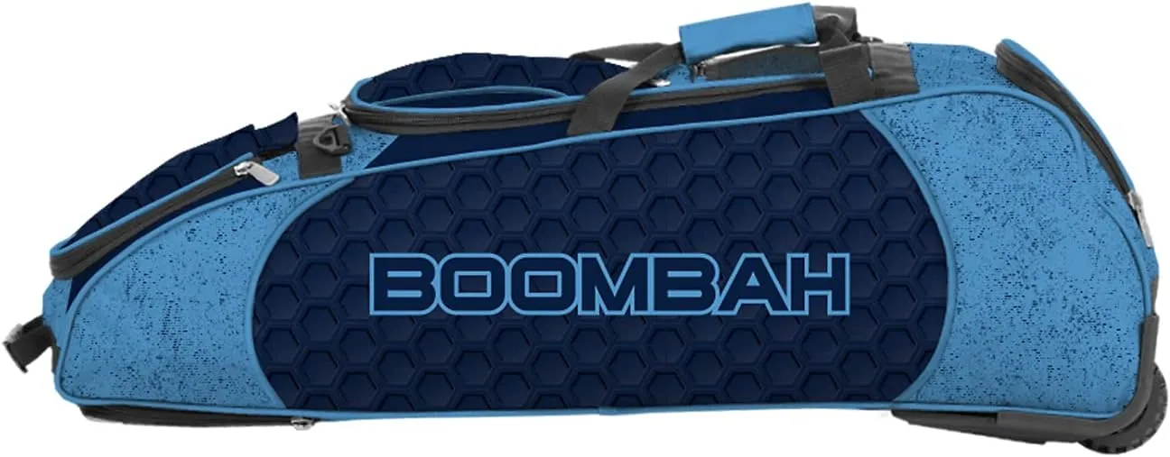 Boombah Spartan Rolling Bat Bag 2.0 3DHC - 38" x 12-1/2" x 12" - Multiple Colors Options - Holds 4 Bats and Much More