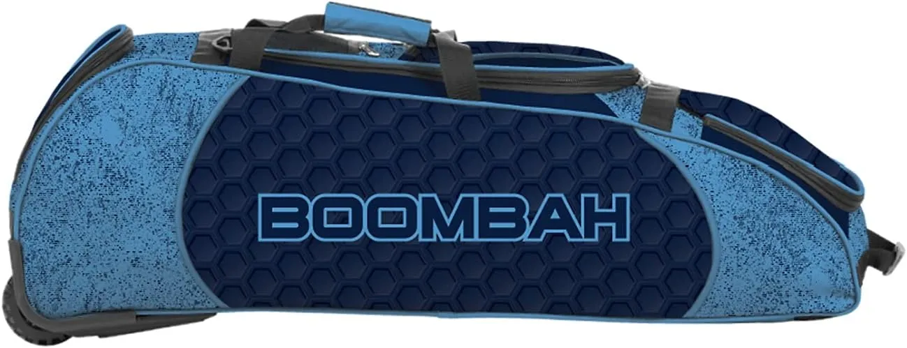 Boombah Spartan Rolling Bat Bag 2.0 3DHC - 38" x 12-1/2" x 12" - Multiple Colors Options - Holds 4 Bats and Much More