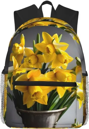 Bouquet of Daffodils print Lightweight and comfortable backpack Casual Laptop Backpack for Travel Hiking