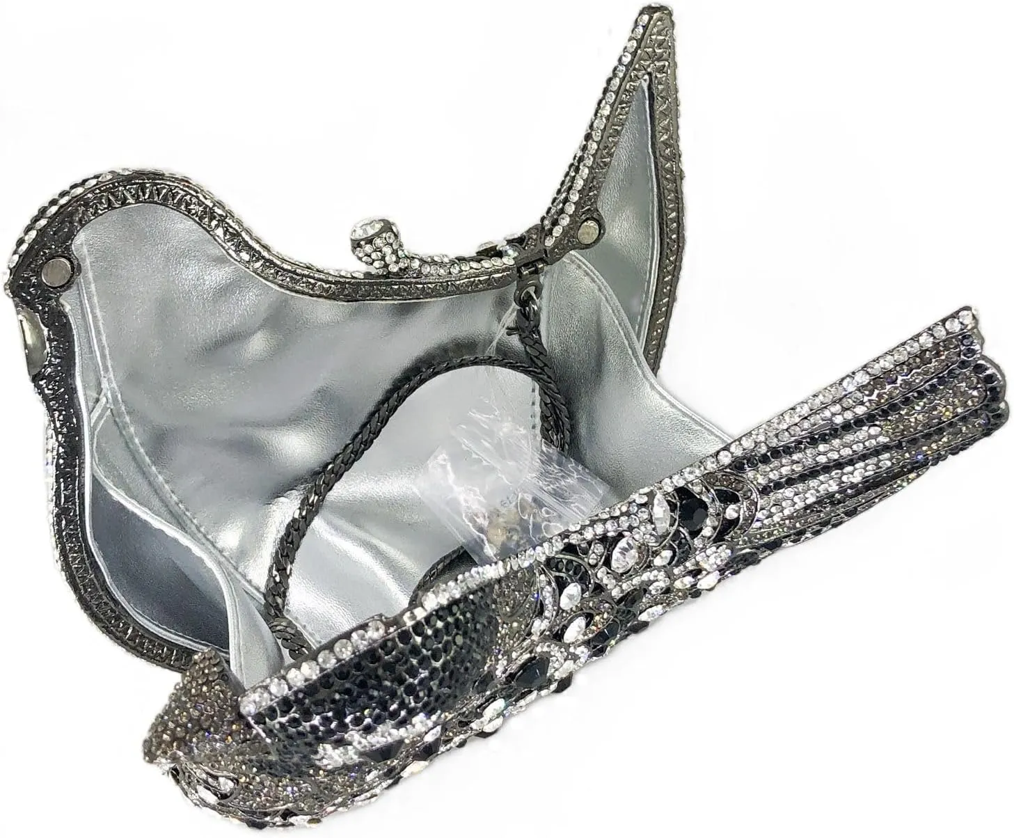 Boutique De FGG Bird Crystal Clutch Purses For Women Dressy Rhinestone Evening Bag Pigeon Prom Clutch Purse for Wedding,Mini