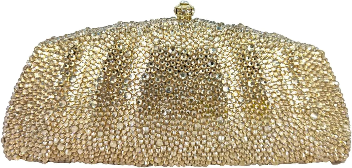 Boutique De FGG Crystal Clutch Evening Bag Novelty Rhinestone Clutch Purses for Women Formal Wedding Bridal Handbags,Mini