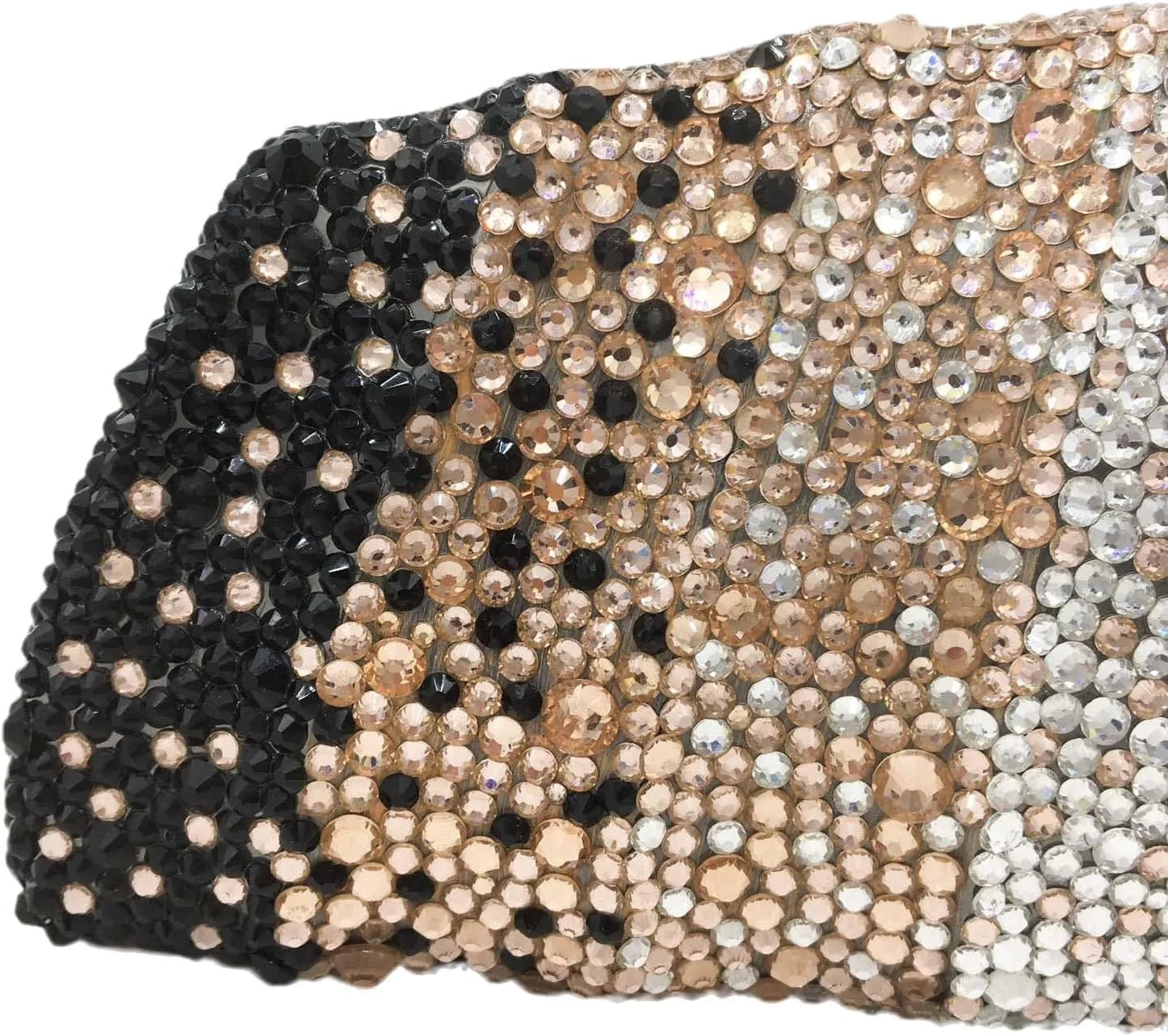 Boutique De FGG Crystal Clutch Evening Bag Novelty Rhinestone Clutch Purses for Women Formal Wedding Bridal Handbags,Mini