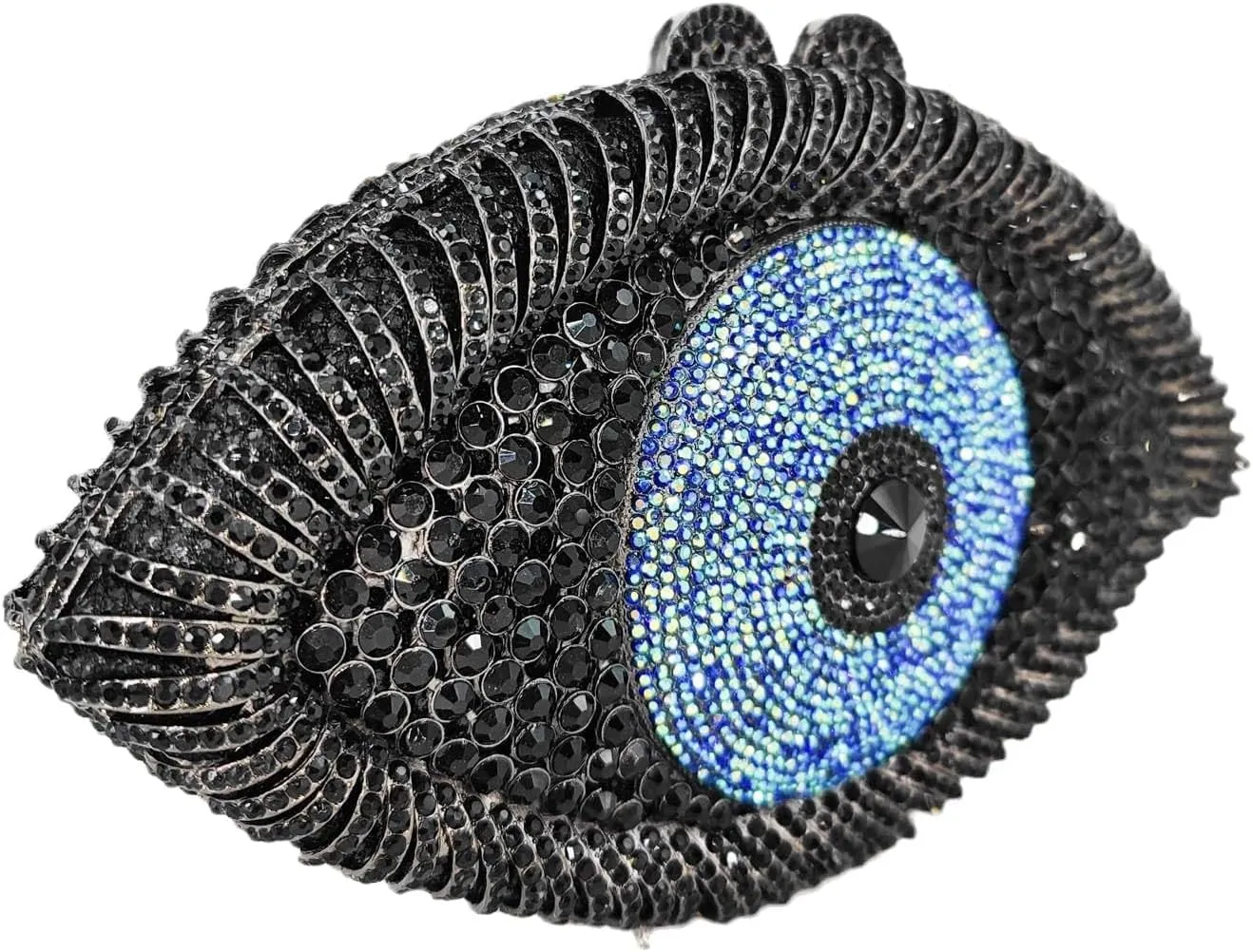 Boutique De FGG Evil Eye Clutch Purse for Women Glitter Evening Bags Crystal Clutch Party Dinner Rhinestone Handbag,Mini