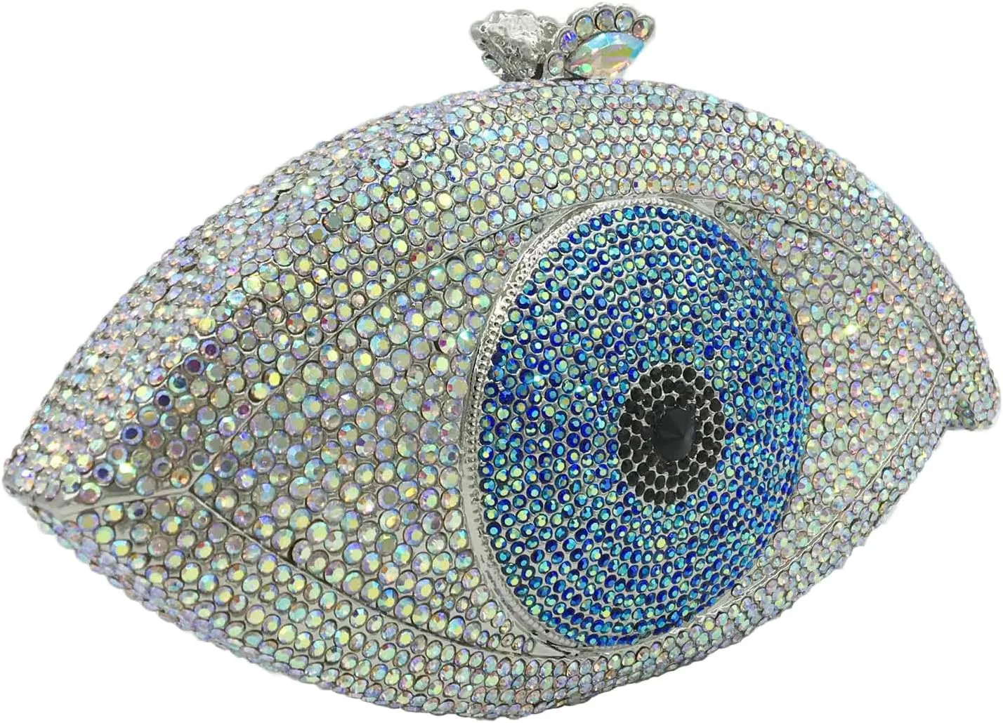 Boutique De FGG Evil Eye Clutch Purse for Women Glitter Evening Bags Crystal Clutch Party Dinner Rhinestone Handbag,Mini