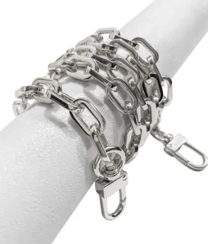 Box Purse Chain Crossbody Shoulder Strap (9mm) Replacement Silver - (24" / 60cm)