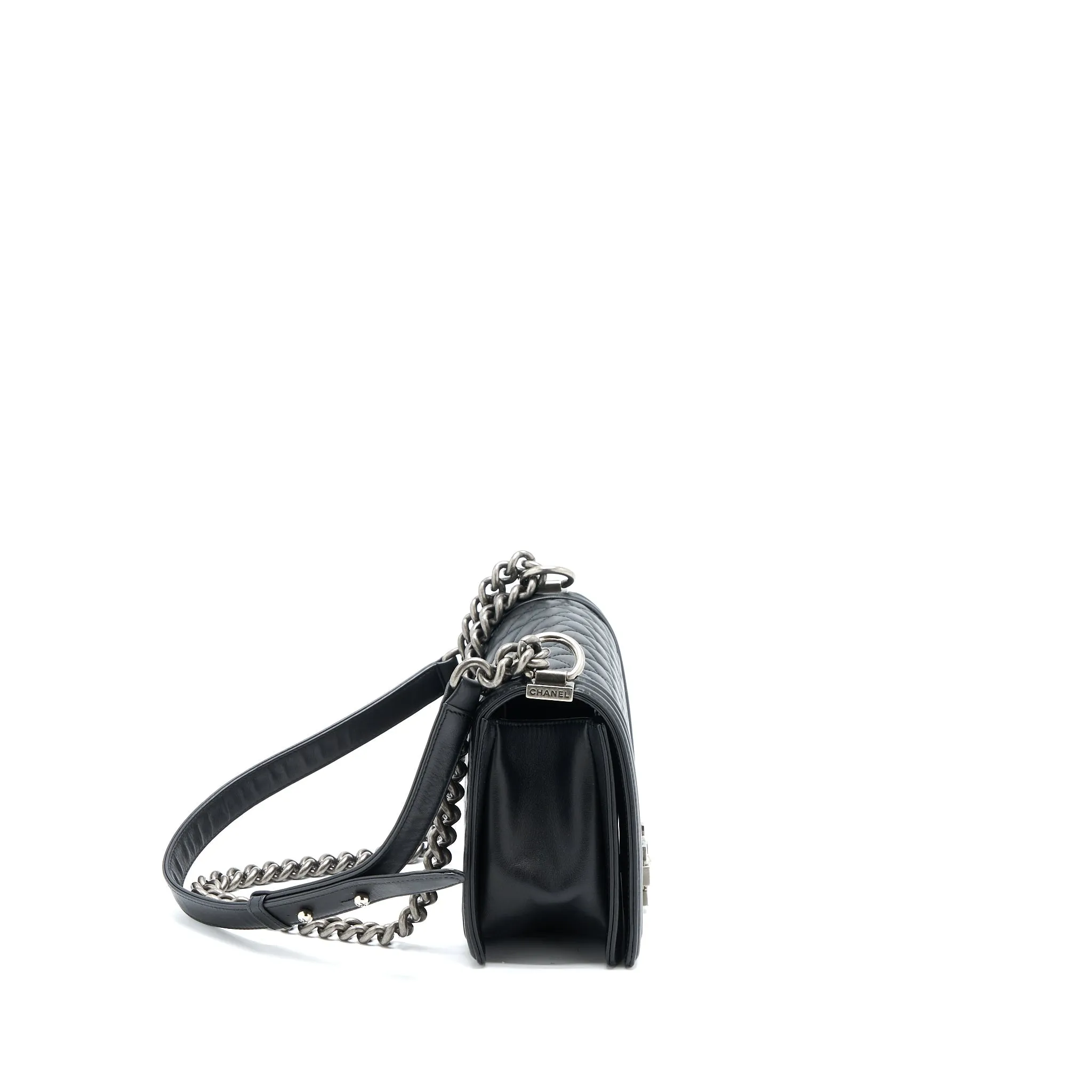 Boy Chic Bag Chanel Exclusive offerings Medium Black Lambskin Ruthenium